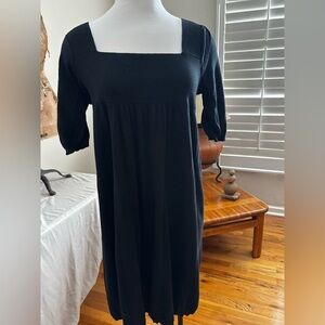 For Joseph Black Dress with Square Neckline
